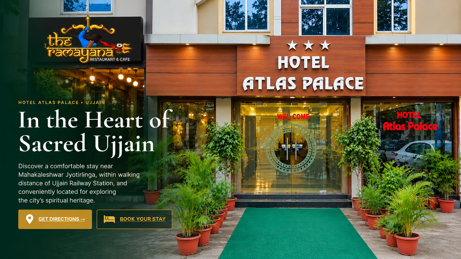 Hotel Atlas Palace Ujjain with The Ramayana Restaurant and Cafe — In the Heart of Sacred Ujjain